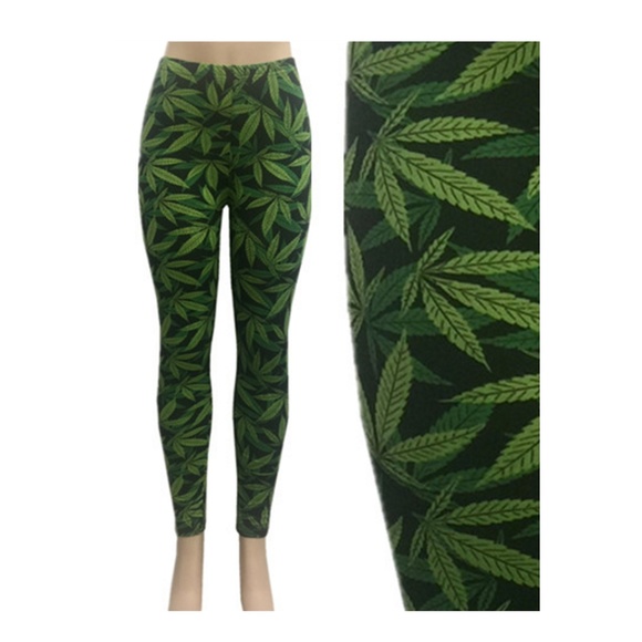 pot leaf leggings